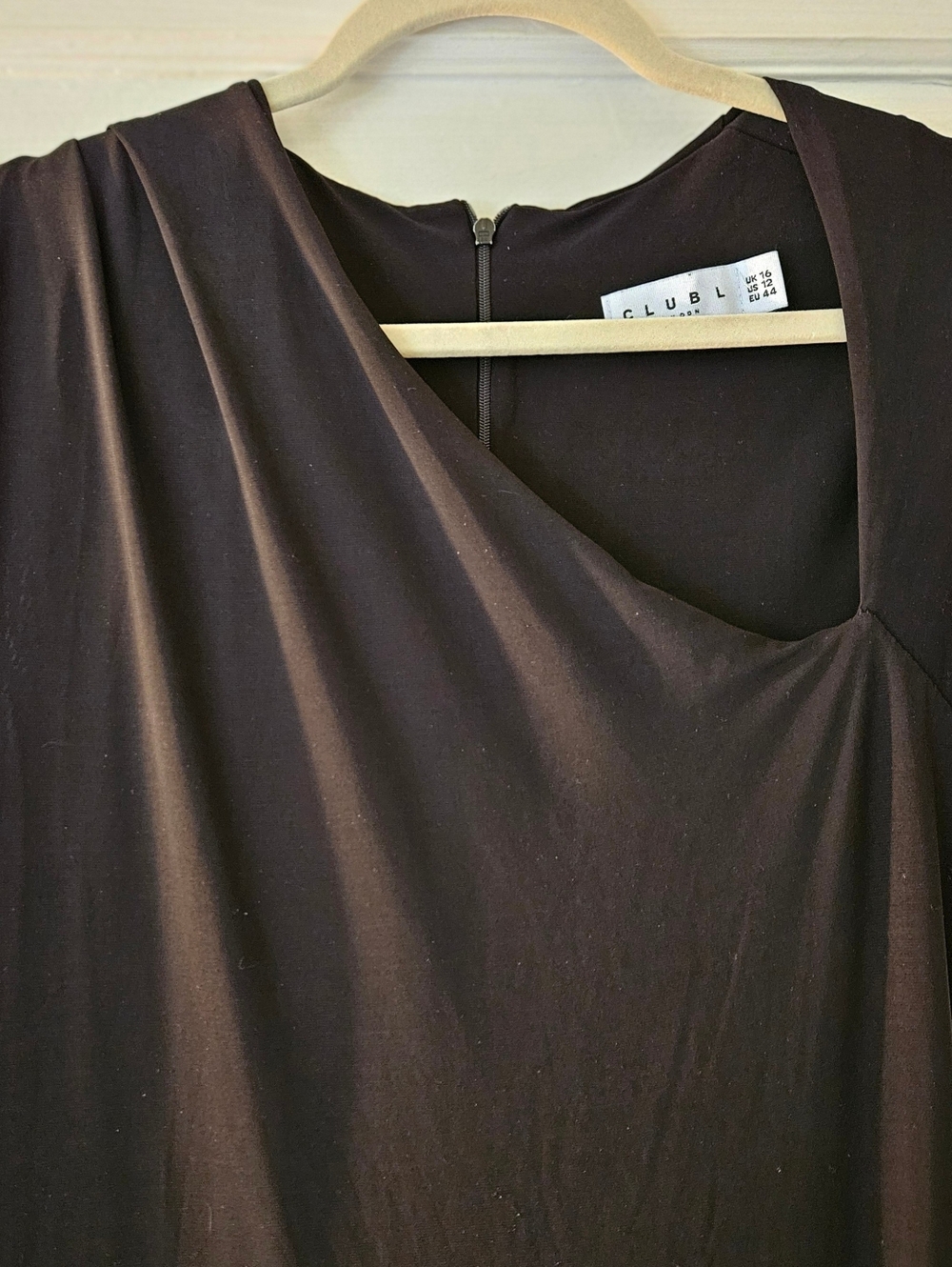 Club L Black One-Shoulder Evening Maxi Mermaid Dress - Picture 5 of 5
